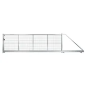 Bramy garażowe - NATERIAL Brama przesuwna Modus 5x1.5 m prawa srebrna - miniaturka - grafika 1