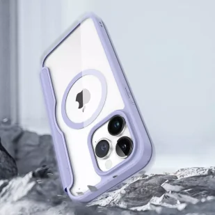 Etui Dux Ducis Skin X Pro do Apple iPhone 15 Pro Max magnetyczny pokrowiec MagSafe z klapką  - fioletowe - Etui i futerały do telefonów - miniaturka - grafika 7