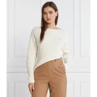 Tommy Hilfiger Sweter STITCH OPEN | Regular Fit - Swetry damskie - miniaturka - grafika 1