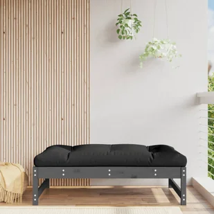 vidaXL vidaXL Podnóżek ogrodowy, szary, 120x80 cm, lite drewno sosnowe - Pozostałe meble ogrodowe - miniaturka - grafika 1