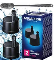 Wkłady filtrujące - Zestaw 2x filtr wkład do butelki AQUAPHOR CITY + uniwersalna szczoteczka - miniaturka - grafika 1