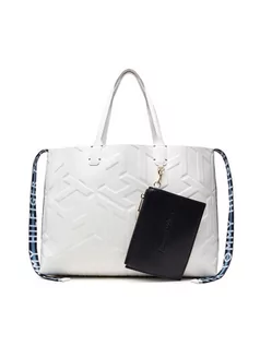 Torebki damskie - Tommy Hilfiger Torebka Iconic Tommy Tote Mono AW0AW11072 Biały - grafika 1