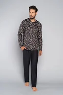 Piżamy damskie - Piżama męska długi rękaw długa nogawka PINUS Italian Fashion - L - miniaturka - grafika 1