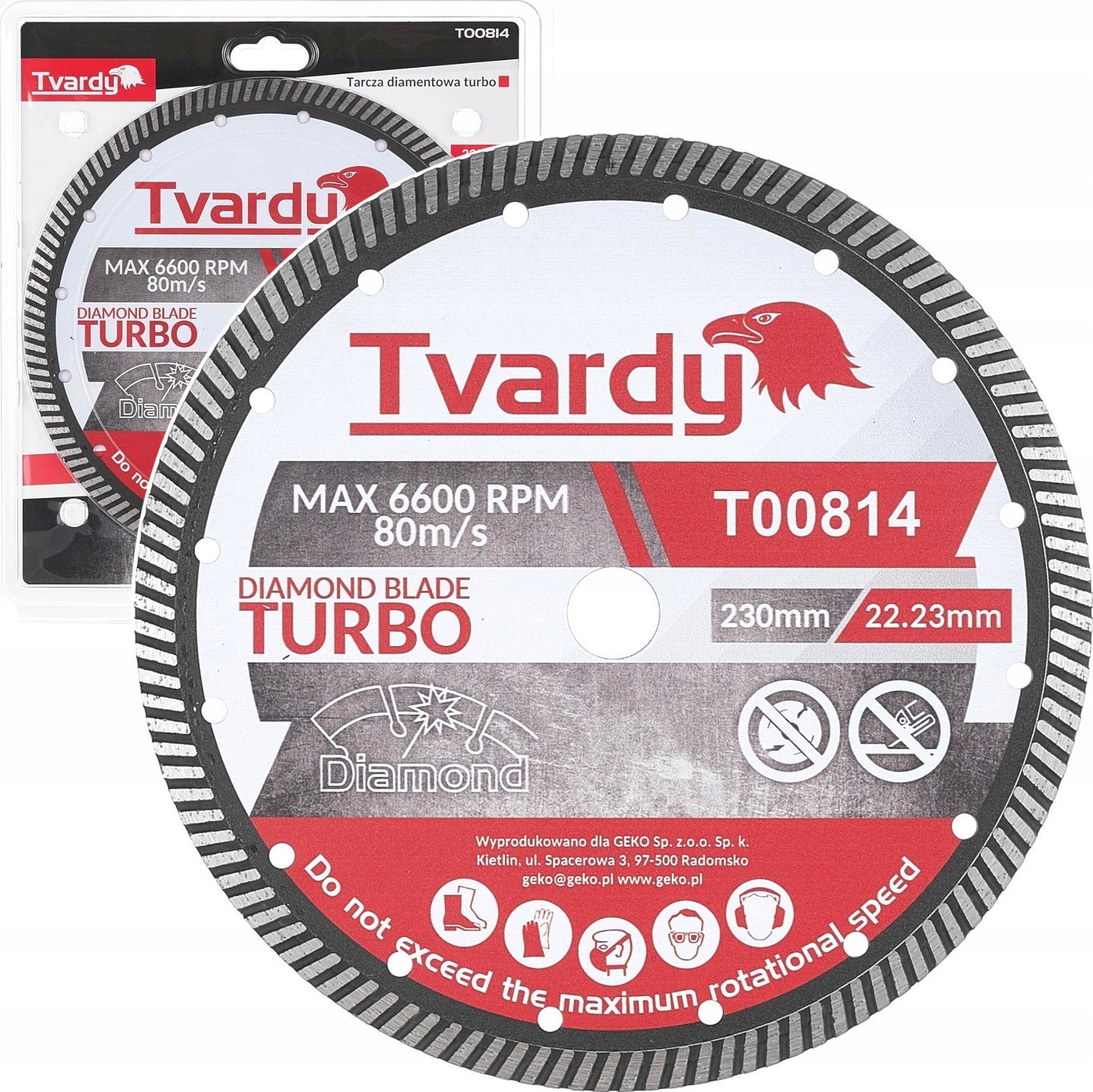 Tvardy Tarcza diamentowa Turbo 230x10x22.23mm 25