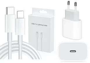 Tradebit Ładowarka Sieciowa Do Apple Iphone 20W + Kabel Lightning Usb-C - Ładowarki do telefonów - miniaturka - grafika 1