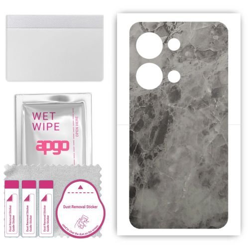 folia naklejka skórka strukturalna na TYŁ do Umidigi G9 5G - Marmur Czarny - apgo SKINS