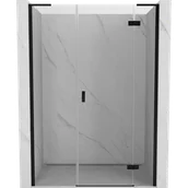 Ścianki i drzwi prysznicowe - Mexen Mist-H L drzwi prysznicowe uchylne prawe 145 cm, transparent, czarne - 8A5L-145-001-70-00-P - miniaturka - grafika 1