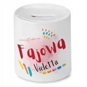 Skarbonki - Skarbonka Dla Violetty Idealny na Urodziny Prezent z Nadrukiem ze Zdjęciem - miniaturka - grafika 1