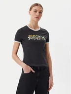 Koszulki i topy damskie - Element T-Shirt ELJZT00138 Czarny Regular Fit - miniaturka - grafika 1