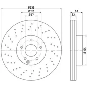 Tarcze hamulcowe - Tarcza hamulcowa HELLA PAGID 8DD 355 128-871 - miniaturka - grafika 1