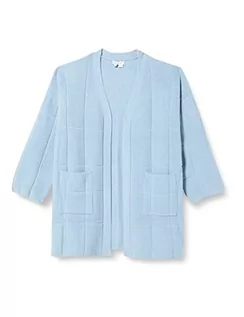 Swetry damskie - usha WHITE LABEL Damski kardigan z otwartej dzianiny, lodowy niebieski, XL-XXL - grafika 1