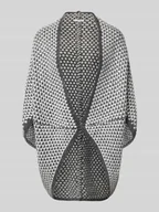 Swetry damskie - Ponczo z zapięciem na guziki model ‘Amaryllis boho’ - miniaturka - grafika 1