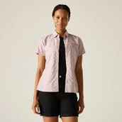 Koszule damskie - Regatta Koszula damska z krótkim rękawem Mindano VIII Fioletowy, Cotton, Rozmiar: 34 - miniaturka - grafika 1