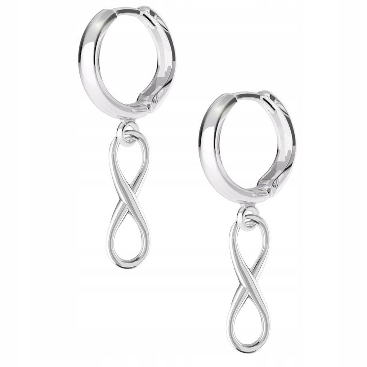 Kolczyki srebrne Nieskończoność 925