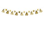 Ozdoby bożonarodzeniowe - Party Deco Girlanda złota Gwiazdy - 130 cm - 1 szt. GL24-019ME - miniaturka - grafika 1