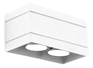 Lampex Plafon Quado DELUXE 2, biały, 10x20 cm - Lampy sufitowe - miniaturka - grafika 1