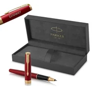 Zestawy piśmiennicze - Pióro Kulkowe Parker Sonnet Red Lacquer GT z grawerem - miniaturka - grafika 1