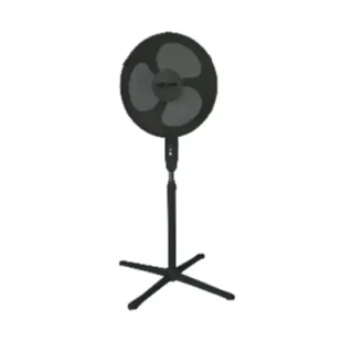 Wentylator Volteno Wentylator podłogowy czarny 40cm podstawa krzyżak - Wentylatory - miniaturka - grafika 1