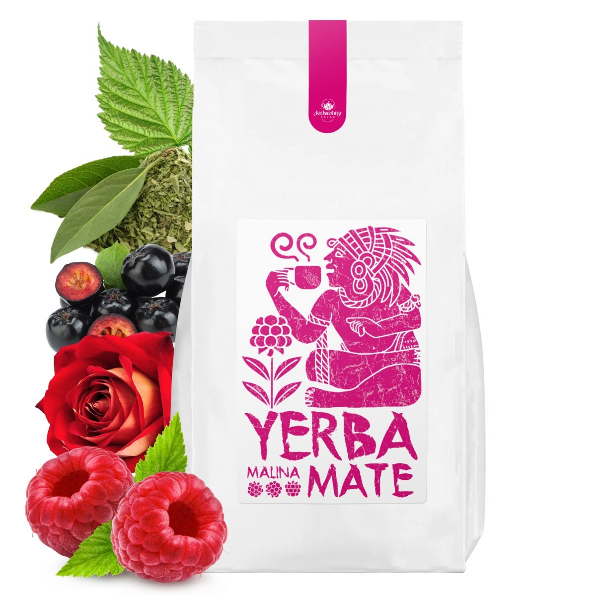 YERBA MATE malina 1kg herbata green energia CON PALO malina lio kofeina tea