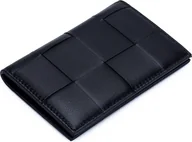 Portfele - INF etui na paszport ze skóry owczej - portfel podróżny z blokadą RFID Czarny - miniaturka - grafika 1