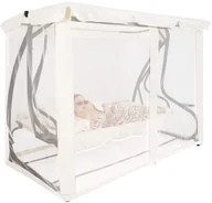 Place zabaw - Moskitiera na huśtawkę ogrodową ochronna przeciw komarom uniwersalna ecru UNIWERSALNY - miniaturka - grafika 1