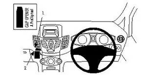 Brodit 654252 ProClip ustawione pod kątem uchwyt do samochodu FORD FIESTA 09  14 654252 - Akcesoria motoryzacyjne - miniaturka - grafika 1