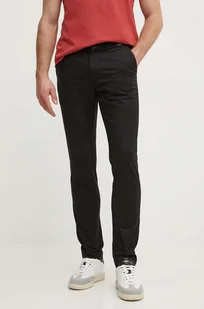 Calvin Klein spodnie męskie kolor czarny dopasowane K10K113696 - Spodnie męskie - miniaturka - grafika 1
