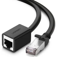 Kable miedziane - Ugreen Kabel sieciowy UGREEN przedłużacz Ethernet RJ45 Cat 6 FTP z metalową wtyczną 3m czarny UGR262BLK - miniaturka - grafika 1