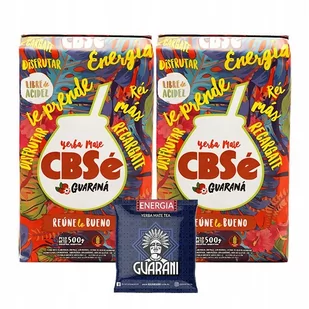 Yerba Mate 1KG CBSe ENERGIA MOCNA 2x500g - Yerba Mate Yerba Mate 1KG CBSe ENERGIA MOCNA 2x500g - Yerba Mate - miniaturka - grafika 1