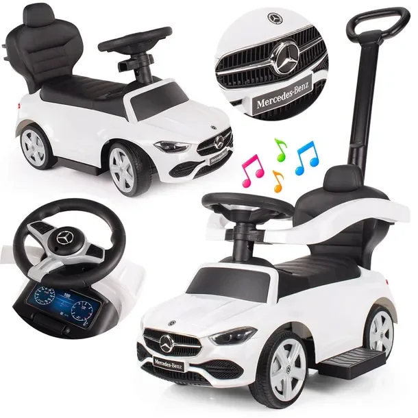 Jeździk Mercedes 4w1 Jeździk Chodzik Pchacz C-class 63 Amg Pojazd Autko