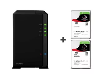 Synology DS218play 2TB 2xHDD 4x1.4GHz 1GB 2xUSB 1xLAN (DS218play (2xST1000VN002)) - Serwery plików NAS i macierze dyskowe - miniaturka - grafika 1