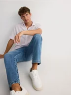 Koszule męskie - Reserved - Koszula regular z domieszką wiskozy - brudny róż - miniaturka - grafika 1