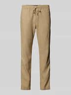 Spodnie męskie - Spodnie materiałowe o luźnym kroju z mieszanki lnu model ‘HARLEM’ - miniaturka - grafika 1