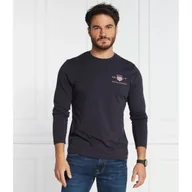 Koszulki męskie - Gant Longsleeve MEDIUM ARCHIVE SHIELD | Regular Fit - miniaturka - grafika 1