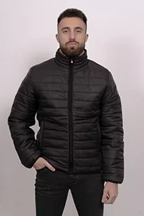 Just Emporio Męska kurtka z kapturem dla dorosłych, czarna, czarny, S - Kurtki męskie - miniaturka - grafika 1