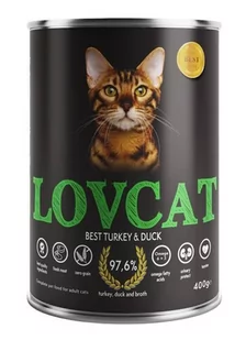 Lovcat Best Turkey & Duck puszka 400g - Mokra karma dla kotów - miniaturka - grafika 1