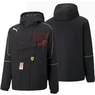 Kurtki męskie - Puma Ferrari kurtka męska czarna z kapturem sportowa 535783 01 M - miniaturka - grafika 1