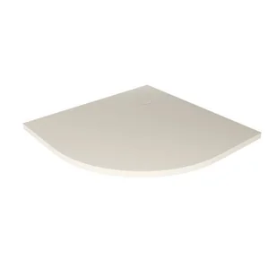 Brodzik półokrągły New Trendy Nex 80x80x3,5 konglomerat beż struktura B-0481 - Brodziki prysznicowe - miniaturka - grafika 1