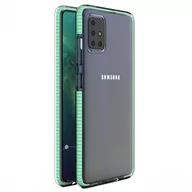 Etui i futerały do telefonów - Samsung Hurtel Spring Case pokrowiec żelowe etui z kolorową ramką do Galaxy A51 miętowy - Miętowy - miniaturka - grafika 1