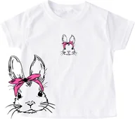Koszulki dla dziewczynek - Koszulka dla dziecka z królikiem - miniaturka - grafika 1