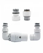 Zawory i kraniki - Zawór termostatyczny trójosiowy Vision biały lewy GZ1/2 - miniaturka - grafika 1