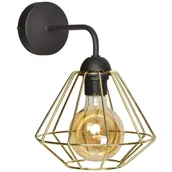 Lampy ścienne - Milagro Kinkiet LUPO BLACK/GOLD 1xE27 MLP6269 - miniaturka - grafika 1
