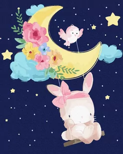 Twoje Hobby Malowanie po numerach - Króliczek na Księżycu - Malowanie po numerach Twoje Hobby Malowanie po numerach - Króliczek na Księżycu - Malowanie po numerach - miniaturka - grafika 1
