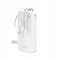Powerbanki - Powerbank Dudao K11 Pro 20000mAh z wbudowanymi kablami biały - miniaturka - grafika 1