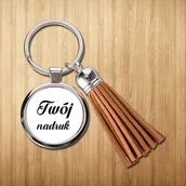 Breloki - Brelok metalowy z krótkimi frędzlami z Twoim zdjęciem - miniaturka - grafika 1