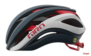 Kask Szosowy Giro Aether Spherical Mips Matte Portaro Gray White Red - Kaski rowerowe - miniaturka - grafika 1