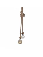 Lampy sufitowe - Leuchten Direkt 15482-18 - Żyrandol na lince ROPE 2xE27/60W/230V - miniaturka - grafika 1
