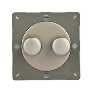 VARILIGHT Ściemniacz przyciskowo-obrotowy VARILIGHT  satyna  VARILIGHT - Wyłączniki światła i elektryczne - miniaturka - grafika 1