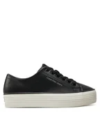 Trampki damskie - Calvin Klein Jeans Tenisówki Bold Vulc Flatf Low Lth In YW0YW01633 Czarny - miniaturka - grafika 1