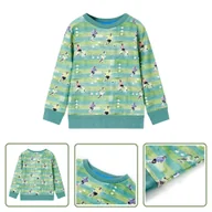 Bluzy dla dziewczynek - Bluza dziecięca - jasnozielony melanż - 92 - Bluza Dla Dziecka - miniaturka - grafika 1